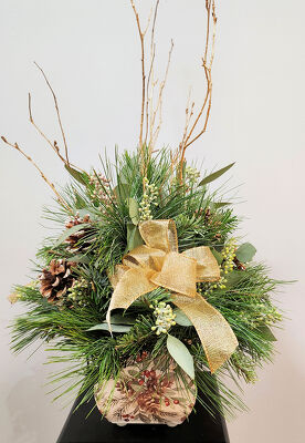 Woodsy Winter Arrangement from Bakanas Florist & Gifts, flower shop in Marlton, NJ