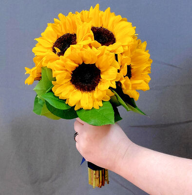 Sunflower Hand Held Bouquet from Bakanas Florist & Gifts, flower shop in Marlton, NJ