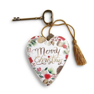 Merry Christmas Wreath Art Heart from Bakanas Florist & Gifts, flower shop in Marlton, NJ