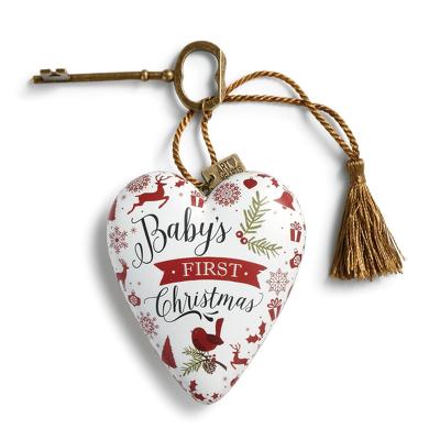 Baby's First Christmas Art Heart from Bakanas Florist & Gifts, flower shop in Marlton, NJ