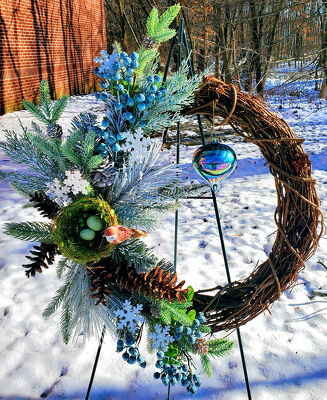 Winter Wood Wreath from Bakanas Florist & Gifts, flower shop in Marlton, NJ