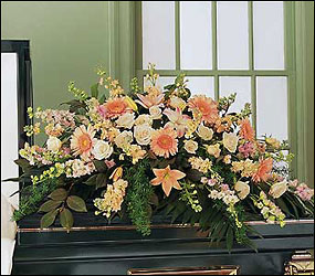 Peach Comfort Half-Couch from Bakanas Florist & Gifts, flower shop in Marlton, NJ