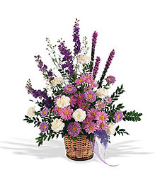 Lavender Reminder Basket from Bakanas Florist & Gifts, flower shop in Marlton, NJ