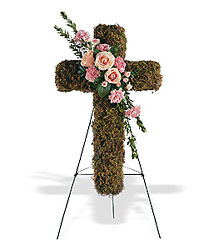 Pink Bouquet Cross from Bakanas Florist & Gifts, flower shop in Marlton, NJ