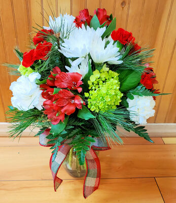 Hand Tied Winter Vase from Bakanas Florist & Gifts, flower shop in Marlton, NJ