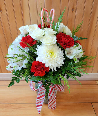 Candy Cane Delight from Bakanas Florist & Gifts, flower shop in Marlton, NJ