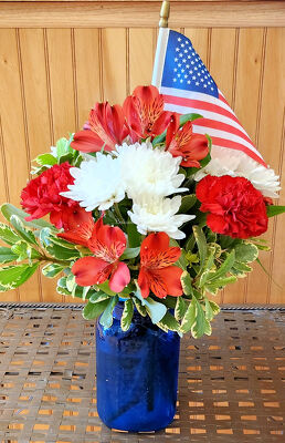 Red, White and Bloom from Bakanas Florist & Gifts, flower shop in Marlton, NJ