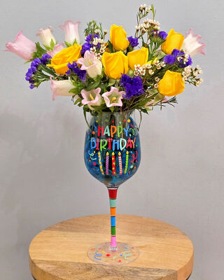 Cheers to Your Birthday! from Bakanas Florist & Gifts, flower shop in Marlton, NJ