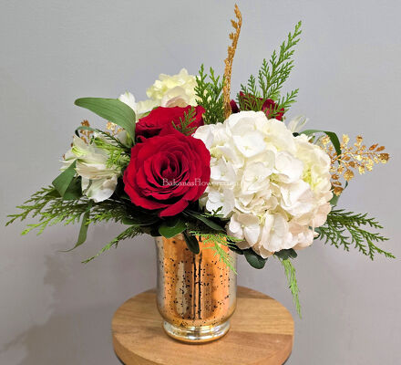 Garnet & Snowfall Glow from Bakanas Florist & Gifts, flower shop in Marlton, NJ