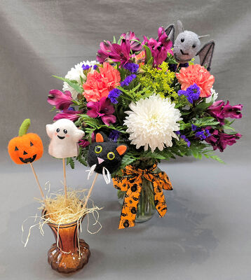 Spooktacular Halloween Boo-quet from Bakanas Florist & Gifts, flower shop in Marlton, NJ