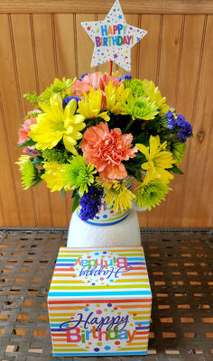 Vibrant Birthday Mug from Bakanas Florist & Gifts, flower shop in Marlton, NJ