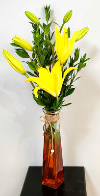 Autumn Lily Bud Vase from Bakanas Florist & Gifts, flower shop in Marlton, NJ