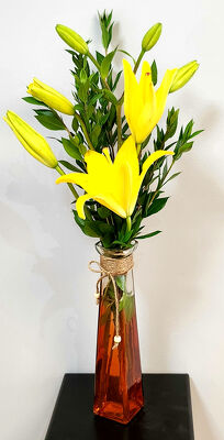 Autumn Lily Bud Vase