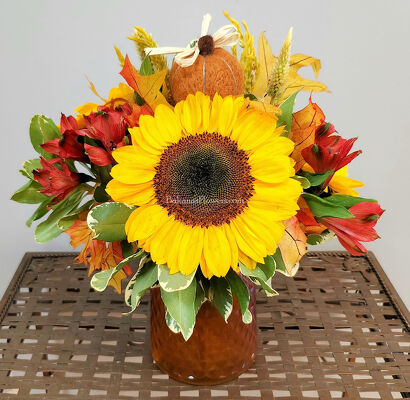 Autumn Leaves and Pumpkins Please from Bakanas Florist & Gifts, flower shop in Marlton, NJ