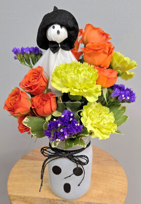 Not So Scary Ghost Jar from Bakanas Florist & Gifts, flower shop in Marlton, NJ