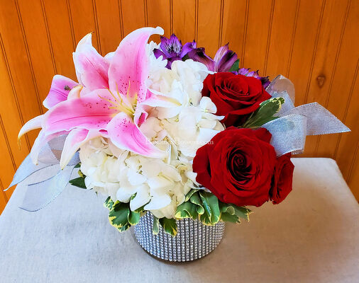 Rhinestones and Roses Bouquet from Bakanas Florist & Gifts, flower shop in Marlton, NJ