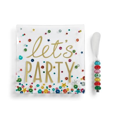 Let's Party Plate with Spreader Set from Bakanas Florist & Gifts, flower shop in Marlton, NJ
