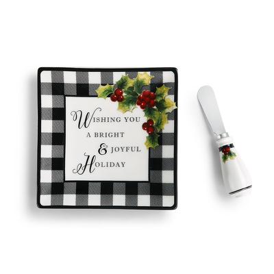Merry & Bright Plate & Spreader Set from Bakanas Florist & Gifts, flower shop in Marlton, NJ