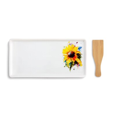NEW!!! Sunflower Appetizer Tray with Spatula!! 