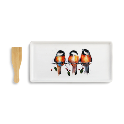 Chickadee Appetizer Tray with Spatula from Bakanas Florist & Gifts, flower shop in Marlton, NJ