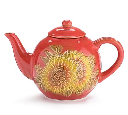 Red Sunflower Tea Pot from Bakanas Florist & Gifts, flower shop in Marlton, NJ