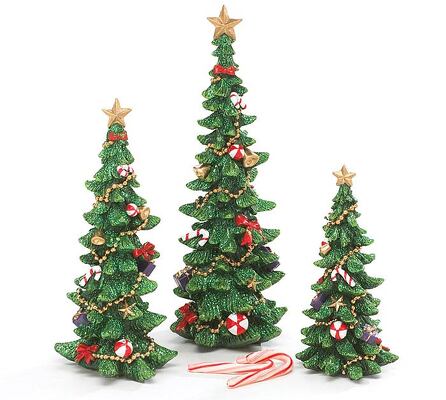 Decorated Resin Christmas Trees from Bakanas Florist & Gifts, flower shop in Marlton, NJ