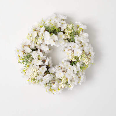 White Blossom Berry Wreath from Bakanas Florist & Gifts, flower shop in Marlton, NJ