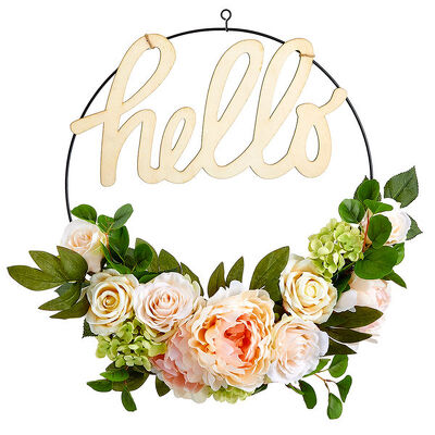 "Hello" Wreath from Bakanas Florist & Gifts, flower shop in Marlton, NJ