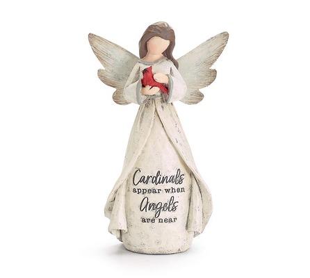 Angel With Cardinal Figurine from Bakanas Florist & Gifts, flower shop in Marlton, NJ