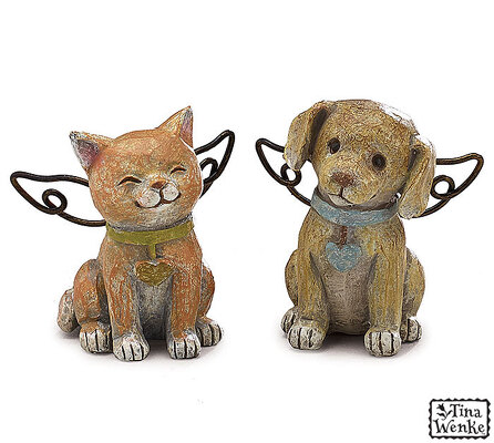 Cat and Dog Resin Angels from Bakanas Florist & Gifts, flower shop in Marlton, NJ