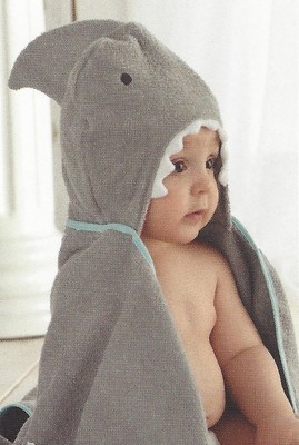 Shark Hooded Towel with Bath Toys Set from Bakanas Florist & Gifts, flower shop in Marlton, NJ