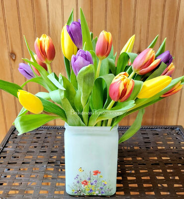 Spring Tulip Vase from Bakanas Florist & Gifts, flower shop in Marlton, NJ