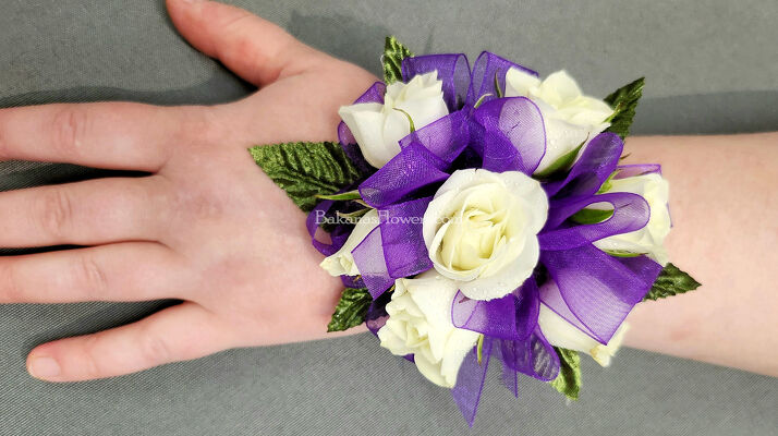 Delicate Spray Rose Wristlet from Bakanas Florist & Gifts, flower shop in Marlton, NJ