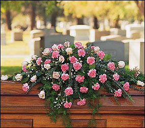 Heavenly Pink Casket Spray from Bakanas Florist & Gifts, flower shop in Marlton, NJ