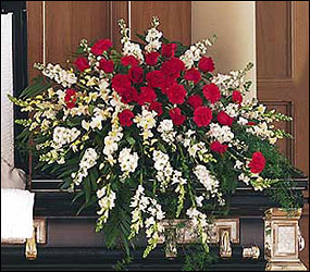 Cherished Moments Casket Spray from Bakanas Florist & Gifts, flower shop in Marlton, NJ