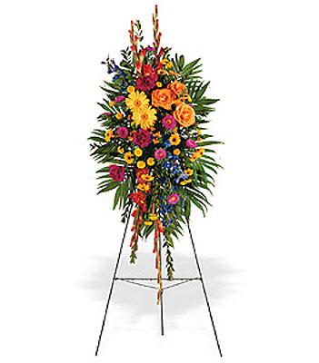 Celebration of Life Standing Spray from Bakanas Florist & Gifts, flower shop in Marlton, NJ