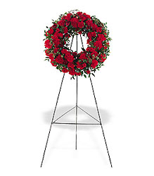 Red Regards Wreath from Bakanas Florist & Gifts, flower shop in Marlton, NJ